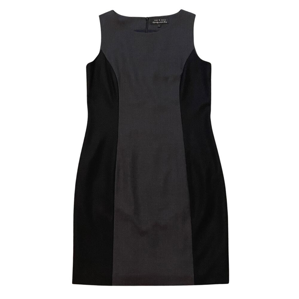 rag & bone Sheath Wool Suit Dress Two Tone Color Block Professional Lined sz 10